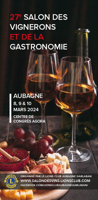 Brochure salon des vignerons et de la gastronomie 2023 du Lions club Aubagne-Garlaban